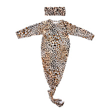 Load image into Gallery viewer, Leopard Knotted Gown: Gown & Hat