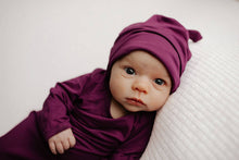 Load image into Gallery viewer, Plum Purple Knotted Gown & Bow