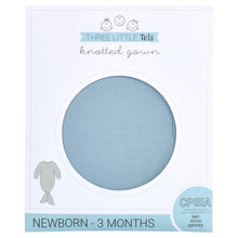 Load image into Gallery viewer, Blue Bird Ribbed Knotted Gown