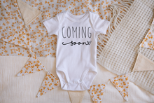 Load image into Gallery viewer, Coming Soon Pregnancy Announcement Onesie: NEWBORN