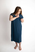 Load image into Gallery viewer, Navy Blue Maternity Labor & Delivery Gown