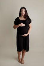 Load image into Gallery viewer, Black Labor & Delivery/ Nursing Gown