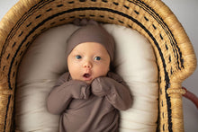 Load image into Gallery viewer, Coco Brown Ribbed Knotted Gown