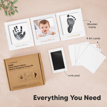 Load image into Gallery viewer, Fond Inkless Baby Handprint and Footprint Kit, Newborn Gifts: White/Gold