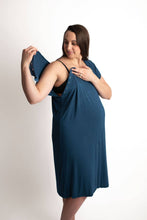 Load image into Gallery viewer, Navy Blue Maternity Labor & Delivery Gown