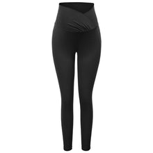 Load image into Gallery viewer, Cross Panel Leggings- BLACK