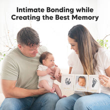 Load image into Gallery viewer, Fond Inkless Baby Handprint and Footprint Kit, Newborn Gifts: White/Gold