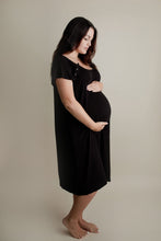 Load image into Gallery viewer, Black Labor & Delivery/ Nursing Gown