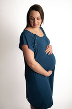 Load image into Gallery viewer, Navy Blue Maternity Labor & Delivery Gown
