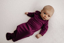 Load image into Gallery viewer, Plum Purple Knotted Gown & Bow