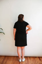 Load image into Gallery viewer, Breastfeeding Invisible Zipper T-Shirt Dress: Medium / Navy