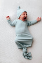 Load image into Gallery viewer, Blue Bird Ribbed Knotted Gown