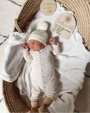 Load image into Gallery viewer, Wooden Arch Birth Disc- Hello World Pink Sun