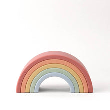 Load image into Gallery viewer, Rainbow Silicone Stacking Toy