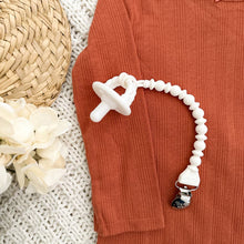 Load image into Gallery viewer, Sweetie Strap-Pacifier Clips: White Beaded