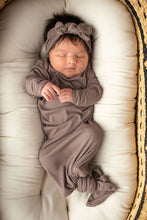 Load image into Gallery viewer, Coco Brown Ribbed Knotted Gown