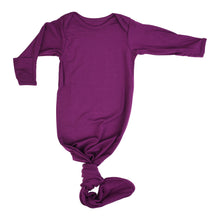 Load image into Gallery viewer, Plum Purple Knotted Gown & Bow