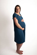 Load image into Gallery viewer, Navy Blue Maternity Labor & Delivery Gown