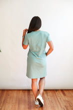 Load image into Gallery viewer, Breastfeeding Invisible Zipper T-Shirt Dress: Medium / Navy