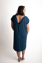 Load image into Gallery viewer, Navy Blue Maternity Labor & Delivery Gown