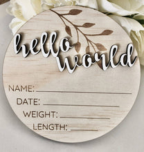 Load image into Gallery viewer, Classic Birth Announcement Disc: Blue