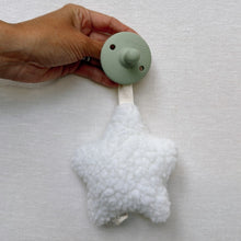 Load image into Gallery viewer, Plush Star Pacifier Holder (White)