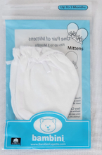 Load image into Gallery viewer, Pastel Cotton Jersey Infant Mittens: Blue