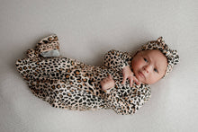 Load image into Gallery viewer, Leopard Knotted Gown: Gown & Hat
