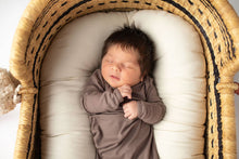 Load image into Gallery viewer, Coco Brown Ribbed Knotted Gown