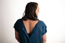 Load image into Gallery viewer, Navy Blue Maternity Labor & Delivery Gown