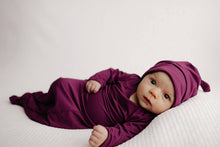 Load image into Gallery viewer, Plum Purple Knotted Gown & Bow