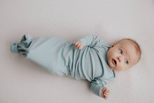 Load image into Gallery viewer, Blue Bird Ribbed Knotted Gown