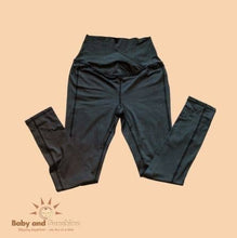 Load image into Gallery viewer, Cross Panel Leggings- BLACK