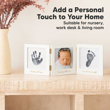 Load image into Gallery viewer, Fond Inkless Baby Handprint and Footprint Kit, Newborn Gifts: White/Gold