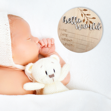 Load image into Gallery viewer, Classic Birth Disc- Pink Letters