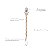 Load image into Gallery viewer, Pacifier Clip- Beaded Buttercream