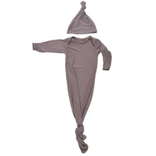 Load image into Gallery viewer, Coco Brown Ribbed Knotted Gown