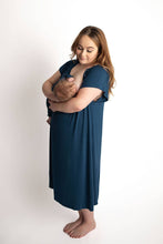 Load image into Gallery viewer, Navy Blue Maternity Labor & Delivery Gown