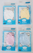 Load image into Gallery viewer, Pastel Cotton Jersey Infant Mittens: Blue