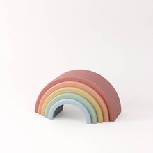Load image into Gallery viewer, Rainbow Silicone Stacking Toy