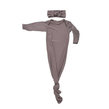 Load image into Gallery viewer, Coco Brown Ribbed Knotted Gown