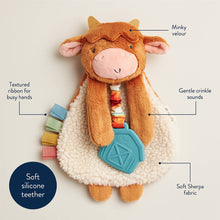 Load image into Gallery viewer, Itzy Lovey Plush Highland Cow- Crinkle/Teether Toy
