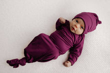 Load image into Gallery viewer, Plum Purple Knotted Gown & Bow
