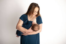 Load image into Gallery viewer, Navy Blue Maternity Labor & Delivery Gown
