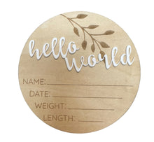 Load image into Gallery viewer, Classic Birth Disc- White
