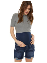 Load image into Gallery viewer, Kan Can Distressed Denim Shorts/ Dark Wash