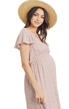 Load image into Gallery viewer, V-Neck Ruffle Dress- Mauve