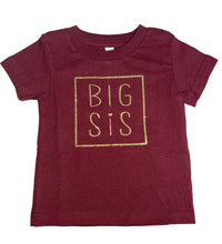 Load image into Gallery viewer, "BIG SIS" Shirts & “Lil Sis” OnesIes (Plum/ Gold Lettering)