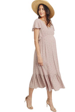 Load image into Gallery viewer, V-Neck Ruffle Dress- Mauve
