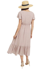 Load image into Gallery viewer, V-Neck Ruffle Dress- Mauve